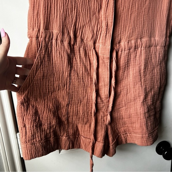 P cill mauve orange cotton romper small - Picture 3 of 6